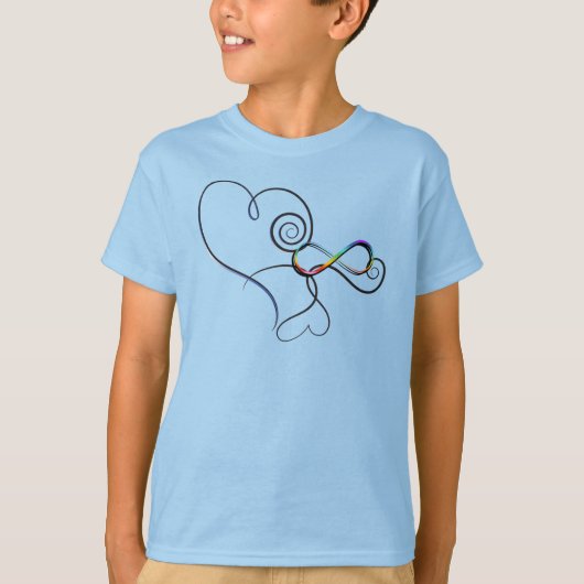 Autisme Infinity Hearts T-shirt (Voorkant)