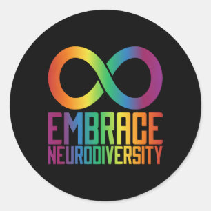Autisme Infinity Symbol Embrace Neurodiversity Ronde Sticker