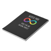 Autisme Infinity Symbol Neurodiversity T Shirt Notitieblok (Linkerzijde)