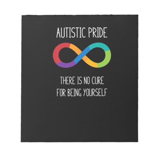 Autisme Infinity Symbol Neurodiversity T Shirt Notitieblok (Voorkant)