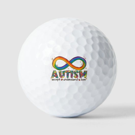 Autisme Infinity Symbool Accepteren, Begrijpen, Li Golfballen (Voorkant)