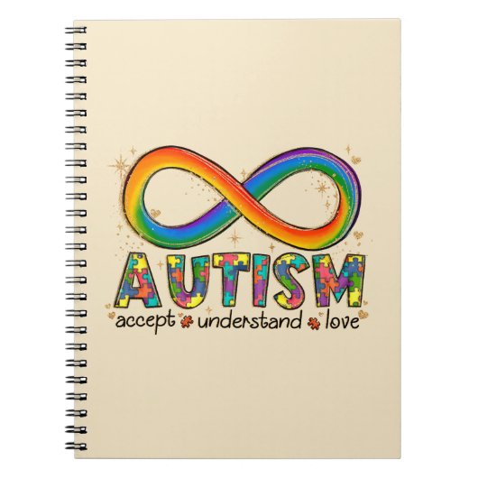 Autisme Infinity Symbool Accepteren, Begrijpen, Li Notitieboek (Voorkant)