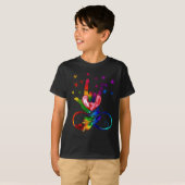 Autisme Infinity Symbool ASL Handgebarentaal Leer T-shirt (Voorkant volledig)