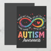 Autisme Infinity Symbool Autisme Bewustzijn Maand Kaart (Voorkant / Achterkant)