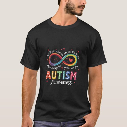 Autisme Infinity Symbool Autisme Bewustzijn Maand T-shirt (Voorkant)