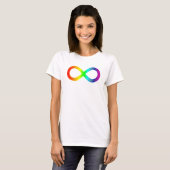 Autisme Infinity Symbool Regenboog T-shirt (Voorkant volledig)