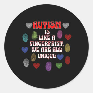 Autisme is als een vingerafdruk, we zijn allemaal ronde sticker