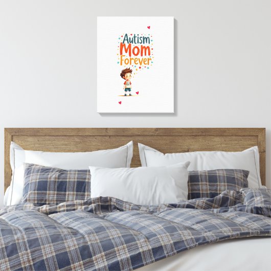 Autisme is belangrijk  canvas afdruk (Insitu (Slaapkamer))