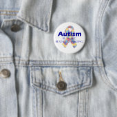 Autisme is bewust van begrip ronde button 5,7 cm (In situ)