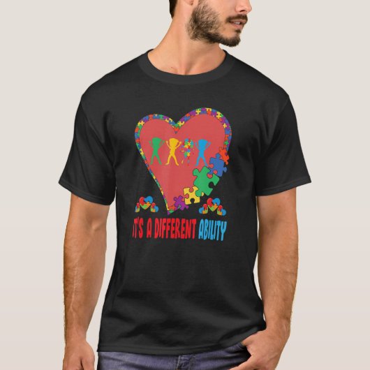 Autisme is een ander vermogen Autisme Bewustzijn T-shirt (Voorkant)