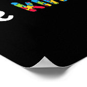 Autisme is een soort kleurrijke puzzelstukjes poster (Hoek)