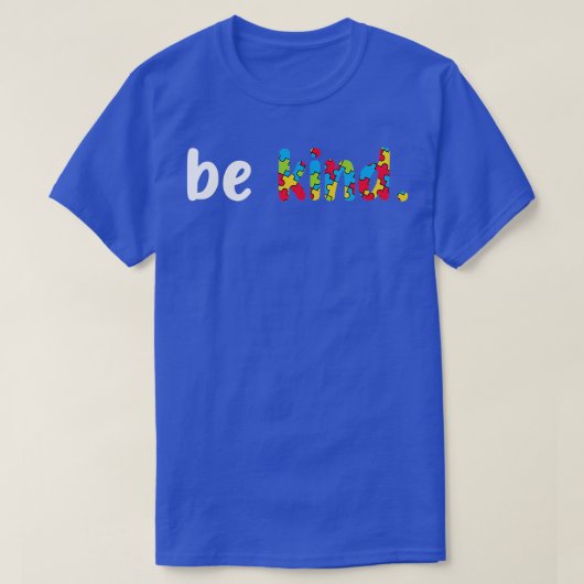 Autisme is een soort kleurrijke puzzelstukjes t-shirt (Design voorkant)