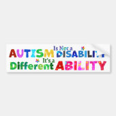 AUTISME Is Geen Beperking Bumpersticker (Voorkant)