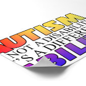 Autisme is geen beperking witte versie poster (Hoek)