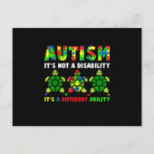 Autisme is geen bewustwording van gehandicapte aut uitnodiging briefkaart (Voorkant)