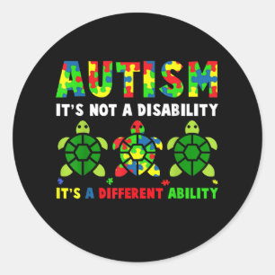 Autisme is geen bewustwording van gehandicapten ronde sticker