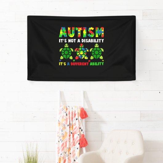 Autisme is geen bewustwording van gehandicapten spandoek (Insitu)