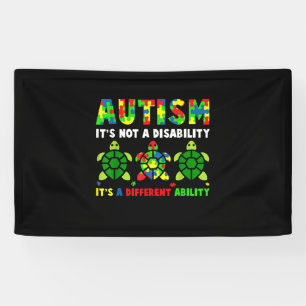 Autisme is geen bewustwording van gehandicapten spandoek
