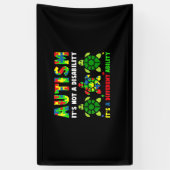 Autisme is geen bewustwording van gehandicapten spandoek (Verticaal)