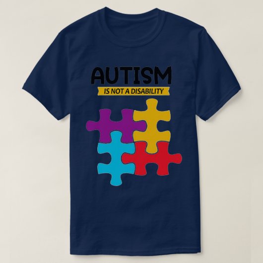AUTISME IS GEEN HANDBAARHEID T-SHIRT (Design voorkant)