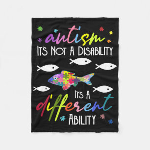 Autisme is geen handicap, het is een ander vermoge fleece deken
