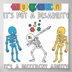 Autisme is geen handicap, het is een andere manier poster