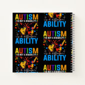 Autisme is geen handicap, het is gewoon anders notitieboek (Achterkant)
