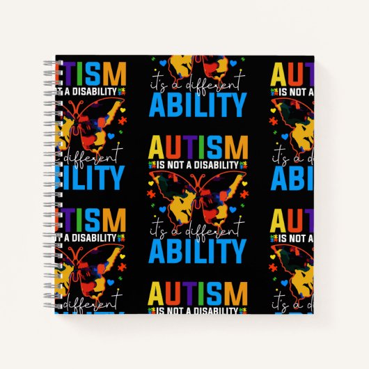 Autisme is geen handicap, het is gewoon anders notitieboek (Voorkant)