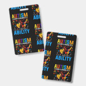 Autisme is geen handicap, het is iets anders badge (Voor- en achterkant)