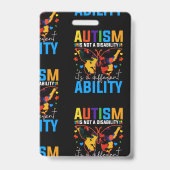 Autisme is geen handicap, het is iets anders badge (Achterkant)