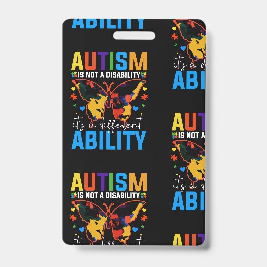 Autisme is geen handicap, het is iets anders badge (Voorzijde)
