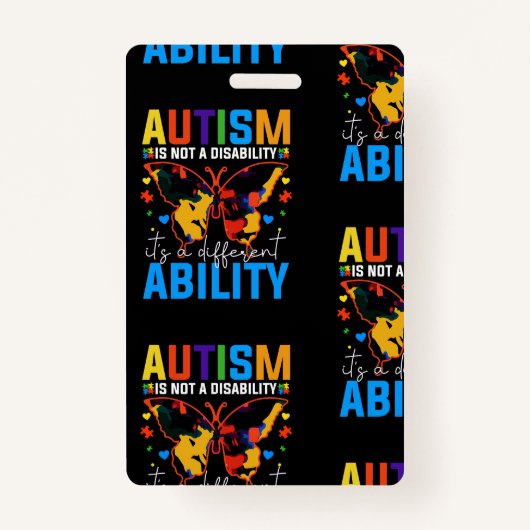 Autisme is geen handicap, het is iets anders badge (Voorkant)