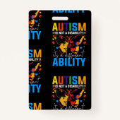 Autisme is geen handicap, het is iets anders badge (Achterkant)