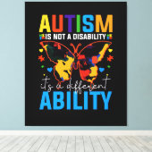 Autisme is geen handicap, het is iets anders canvas afdruk (Insitu (Houten vloer))