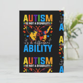 Autisme is geen handicap, het is iets anders kaart (Staand voorkant)