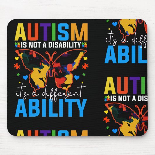 Autisme is geen handicap, het is iets anders muismat (Voorkant)