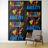 Autisme is geen handicap, het is iets anders wandkleed (In situ)