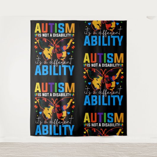 Autisme is geen handicap, het is iets anders wandkleed (Voorkant)