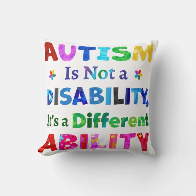 AUTISME is geen handicap Kussen (Voorkant)
