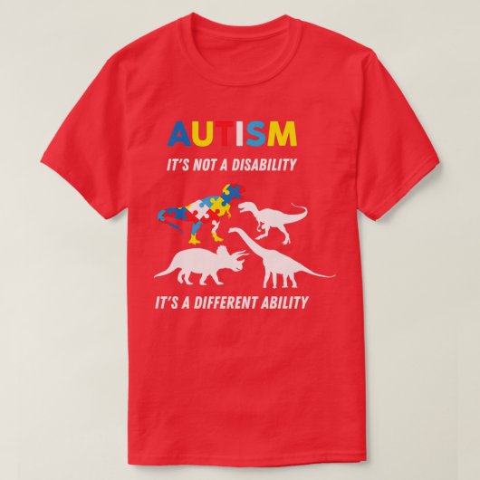 Autisme is geen handicap, maar een andere mogelijk t-shirt (Design voorkant)