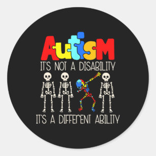 Autisme is geen handicap maar een andere mogelijkh ronde sticker