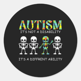 Autisme is geen handicap maar een andere mogelijkh ronde sticker