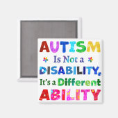 AUTISME is geen handicap Magneet (Voorkant / Achterkant)