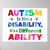 AUTISME is geen handicap Poster (Voorkant)