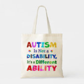 AUTISME is geen handicap Tote Bag (Achterkant)