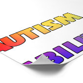 Autisme is geen handicap Zwarte Versie Poster (Hoek)
