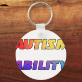 Autisme is geen handicap Zwarte versie Sleutelhanger (Voorkant)