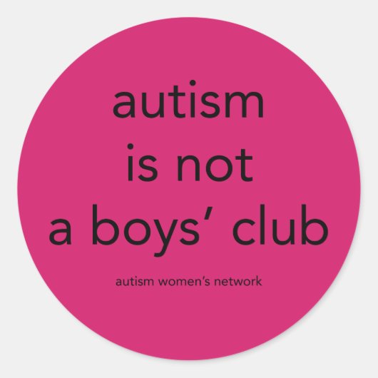 Autisme is geen jongensclub: stickers (Voorkant)