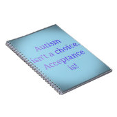 Autisme is geen keuze. notitieboek (Rechterzijde)