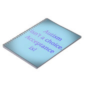 Autisme is geen keuze. notitieboek (Linkerzijde)